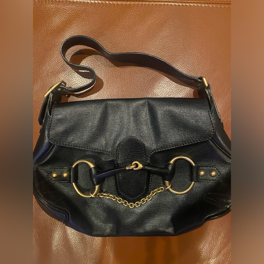 Gucci Black Horsebit Chain Handbag Tom Ford Era